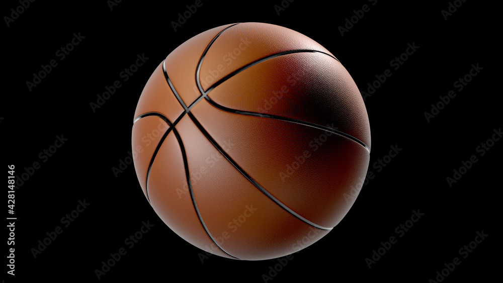 3d render Basketball lighting with clipping path 3d render Basketball lighting with clipping path