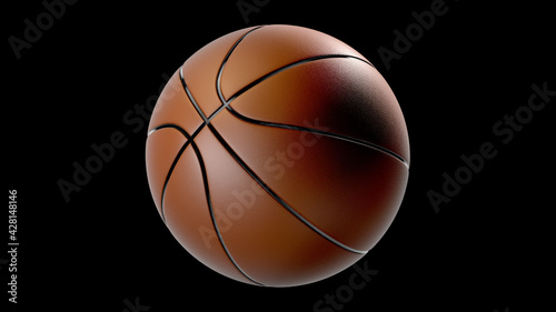 3d render Basketball lighting with clipping path © mentalrayman