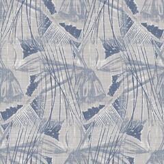 Handdoek met foto Landelijke stijl patronen Provence abstract linnen blauwgrijs aquarel  © Limolida Studio