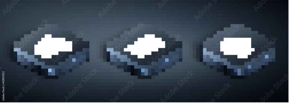Obraz premium Set Isometric Credit card with shield, Ringing alarm bell and Shield brick wall icon. Vector