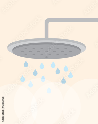 Shower head flat design illustration
