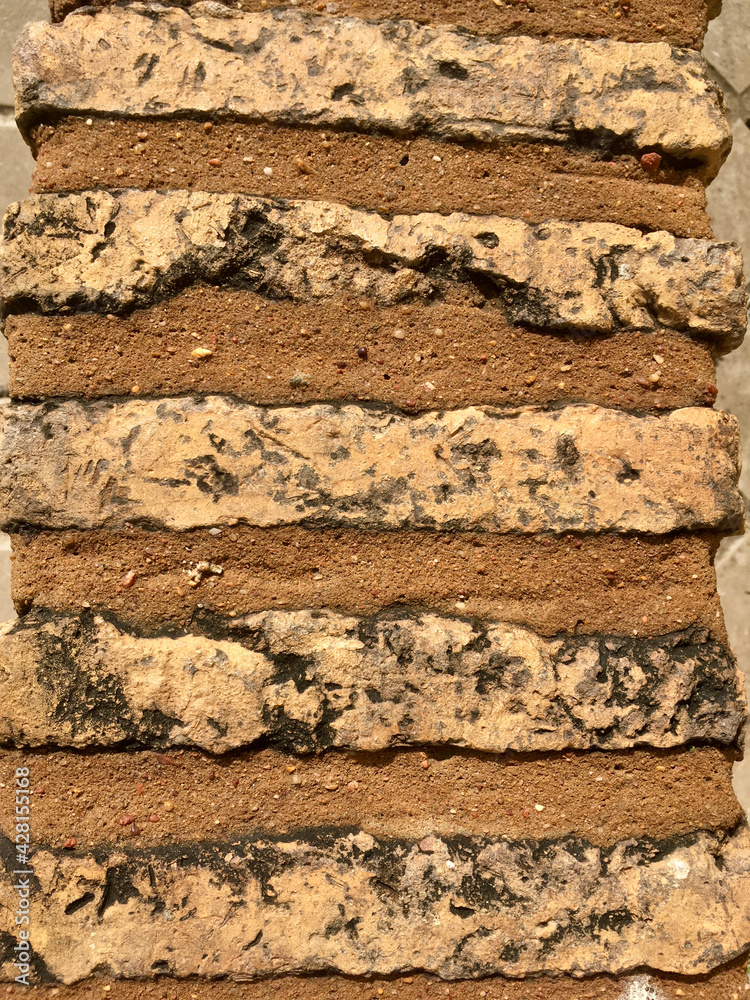 Fototapeta premium Close up image of a brick border 
