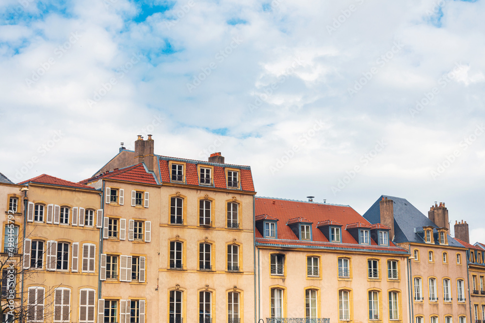 Street view of downtown in Metz, France