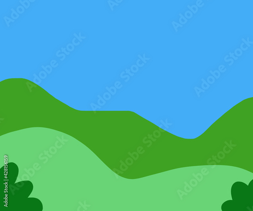 Cartoon Landscape background art illustration poster design.
