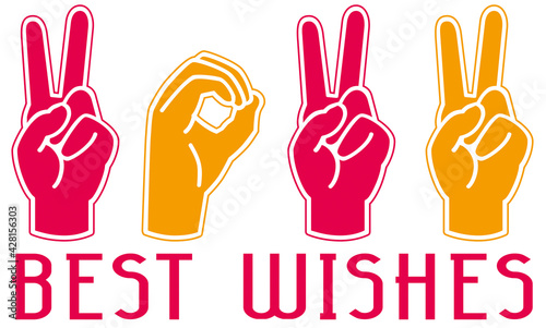 BEST WISHES 2022 mains langage des sourd rébus 2
