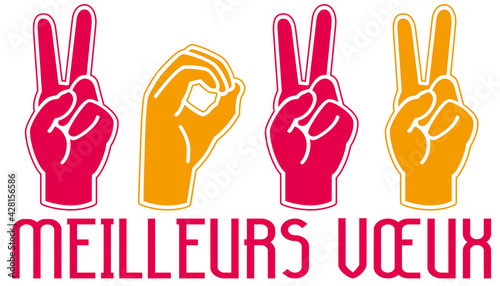 MEILLEURS VŒUX 2022 mains langage des sourd rébus 2