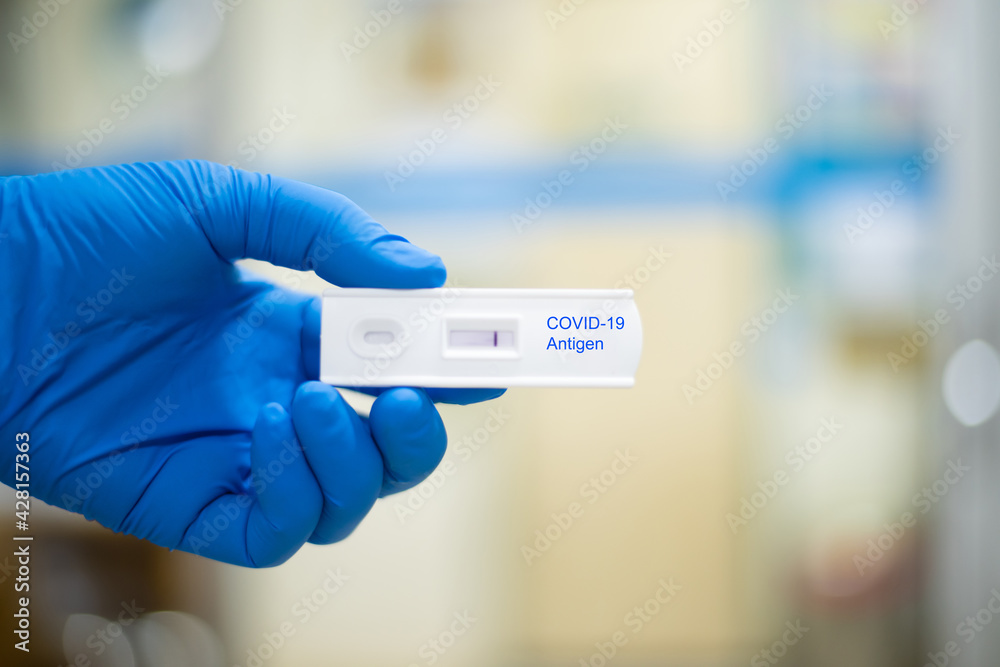 Screening rapid test COVID-19 antigen negative.