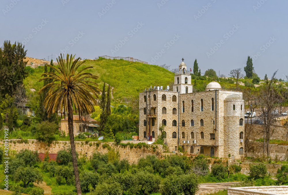 Israel, Mount Of Olives, Garden Getsemani, Chapel, Jerusalem