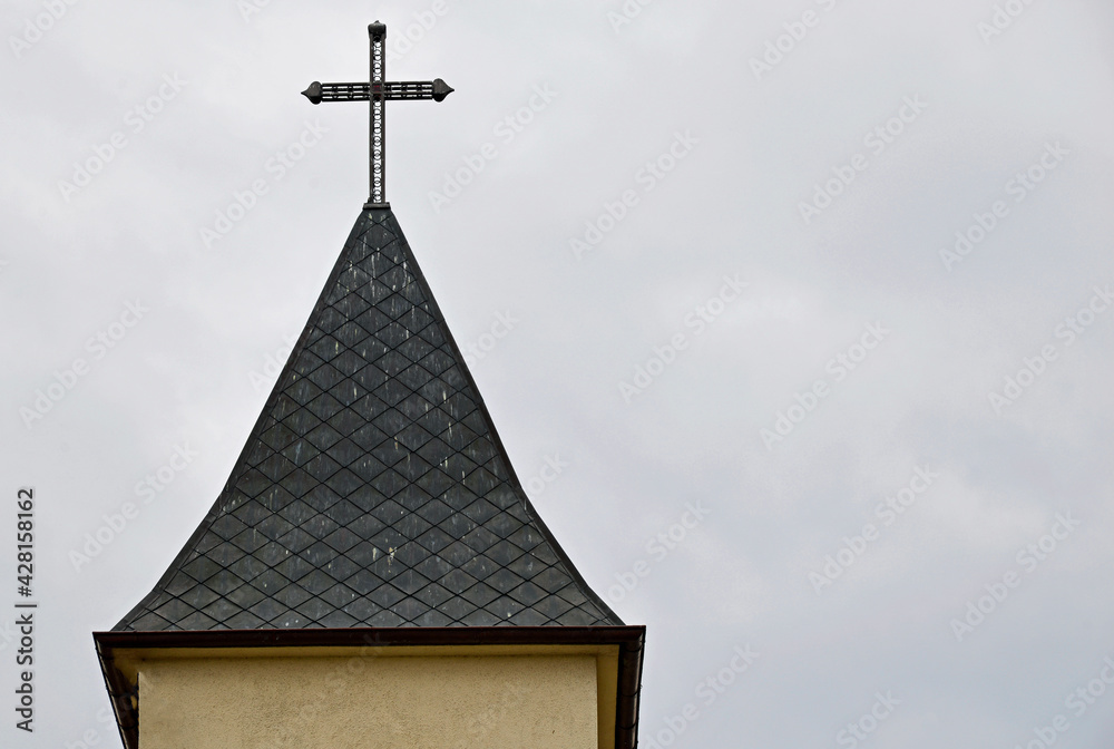 The photos show a general view of the Roman Catholic branch church of Saint Joseph in the village of Stożne in Masuria, Poland.