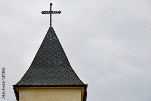 The photos show a general view of the Roman Catholic branch church of Saint Joseph in the village of Stożne in Masuria, Poland.