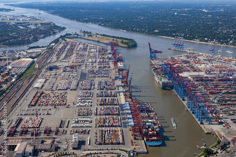 Container Port, Hamburg, Germany
