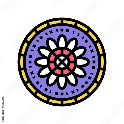 boho astrological color icon vector. boho astrological sign. isolated symbol illustration
