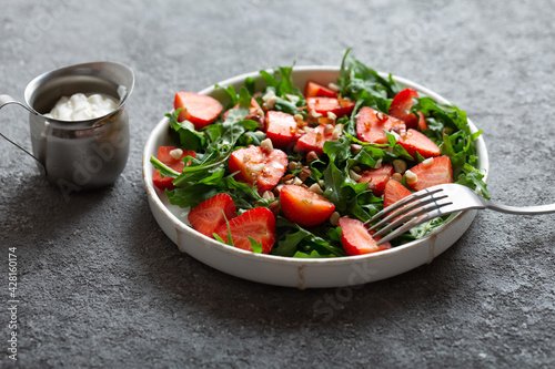 Diet summer strawberry salad