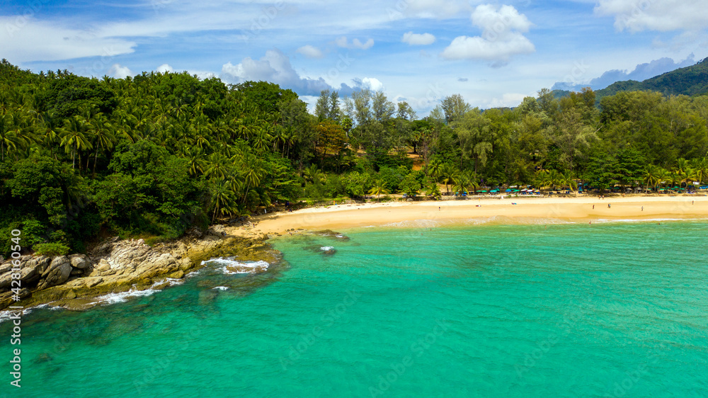 Tropical paradise beach on the island of Phuket in the south of Thailand