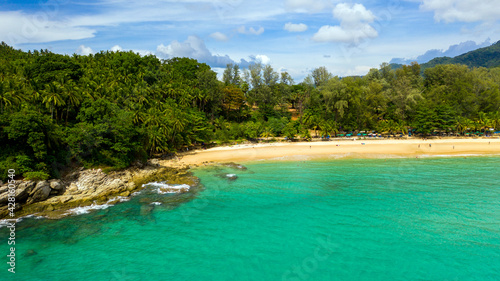 Tropical paradise beach on the island of Phuket in the south of Thailand