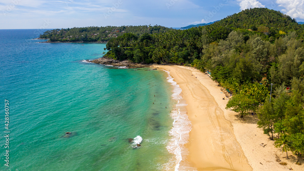 Tropical paradise beach on the island of Phuket in the south of Thailand Tropical paradise beach on the island of Phuket in the south of Thailand