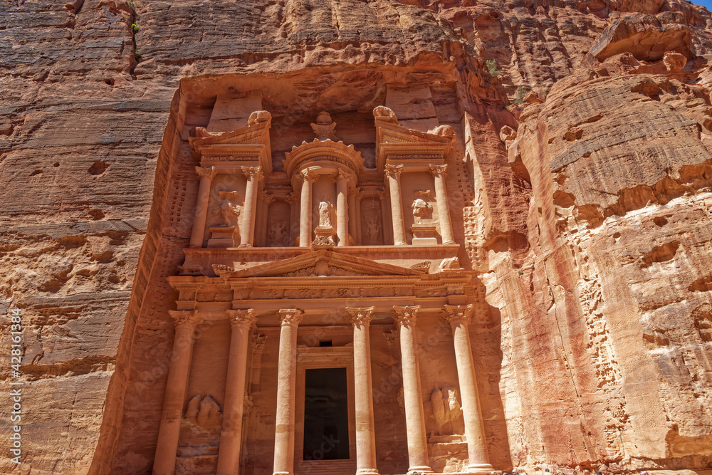 Naklejka premium Jordan, Al Khazneh, The Treasury, Petra