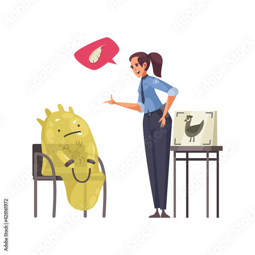 Arrested Alien Illustration