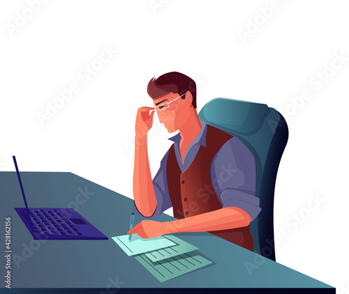 Editor Flat Illustration
