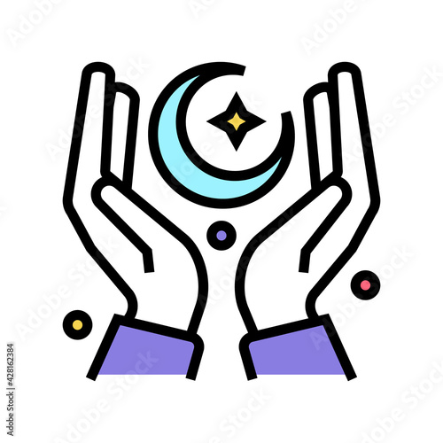 reading dreams color icon vector. reading dreams sign. isolated symbol illustration