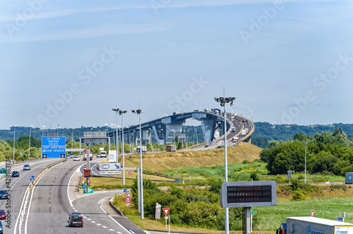 Normandy Bridge, Northern Access Ramp, Le Havre, Honfleur, Normandy, France
