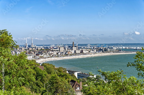 The City View From Sainte Adresse From, Le Havre, Normandy, France photo