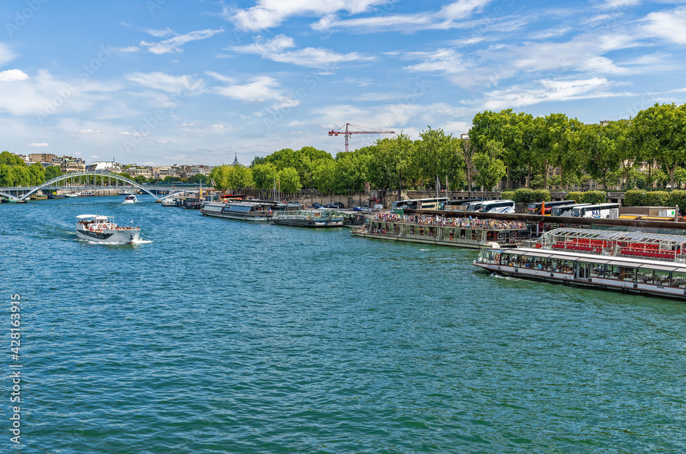 Boat Trip On The Seine, Paris, Ile De France, France
