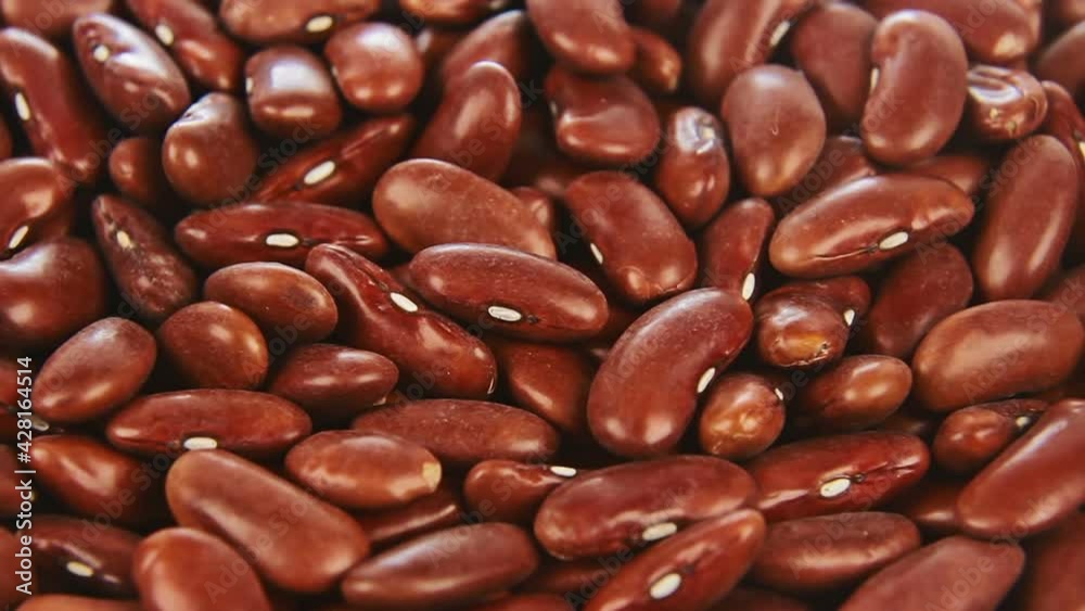 Red raw beans close up rotation, able to loop Red raw beans close up rotation, able to loop