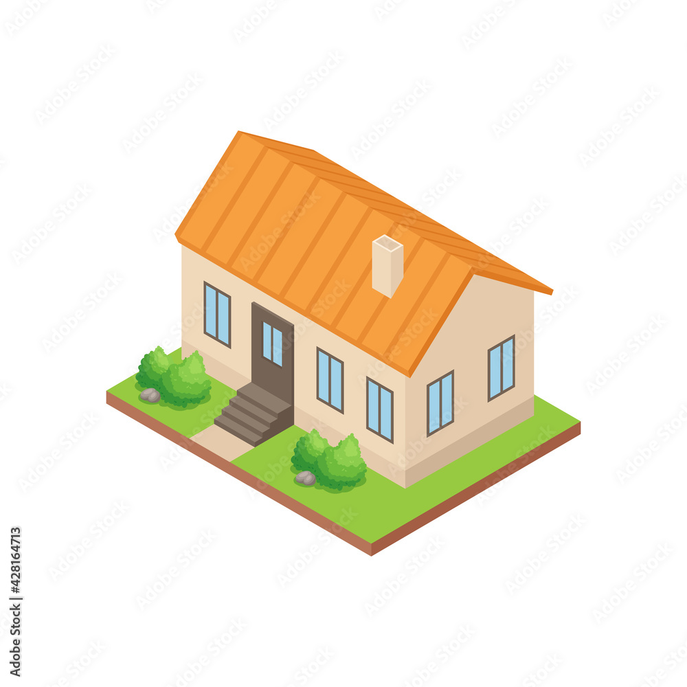 Isometric Private House Isometric Private House