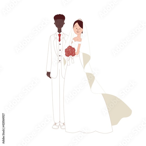 国際結婚　黒人男性と日本人女性
