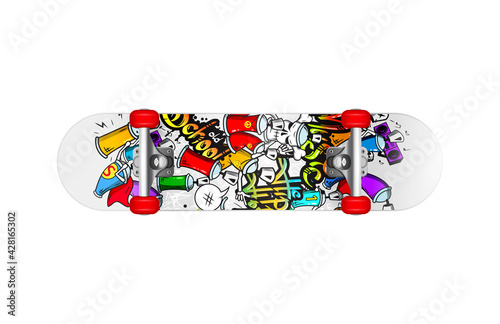 Skateboard Realistic Illustration