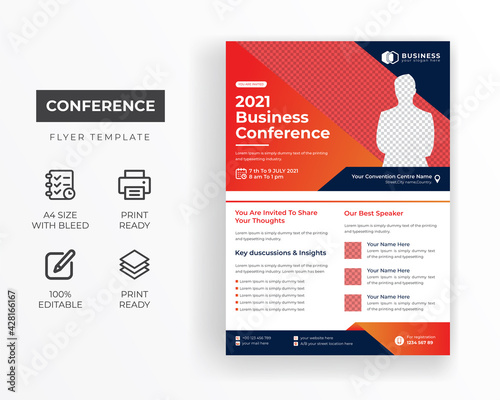 Creative and clean business conference flyer 