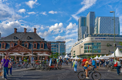 Fototapeta Naklejka Na Ścianę i Meble -  At The Hauptwache, Frankfurt Am Main, Hessen, Germany