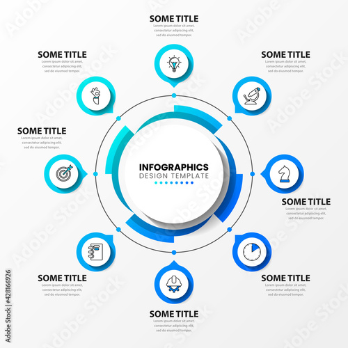 Infographic design template. Creative concept with 8 steps