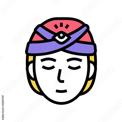 divination astrological color icon vector. divination astrological sign. isolated symbol illustration