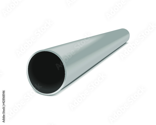 Metal Pipe isolated on a white background. 3d rendering