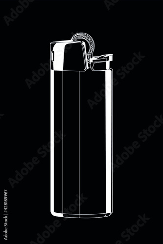 lighter white on black background