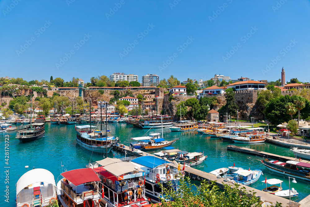 Naklejka premium Marina, Old Town, Antalya, Turkey