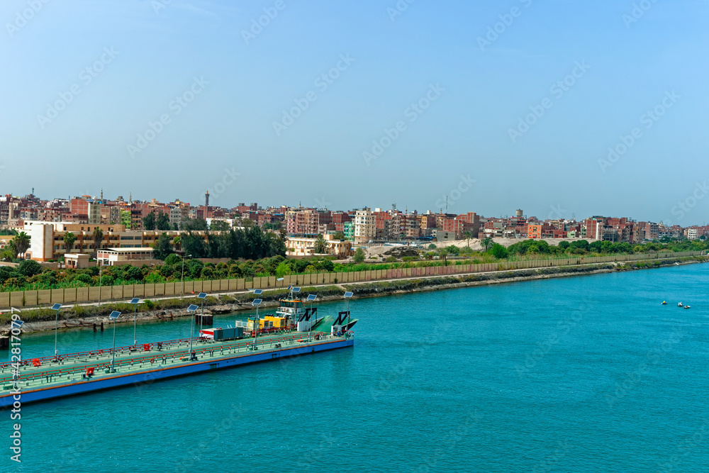 City El Qantara, Suez Canal, Ferryboat, Egypt