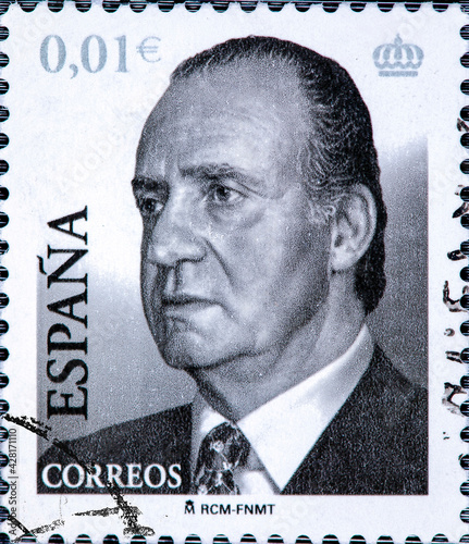 stamp printed in the Spain shows King Juan Carlos of Spain photo
