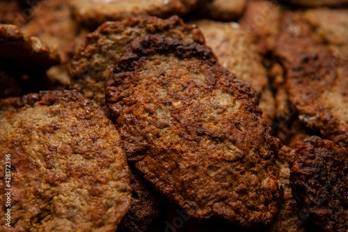 image of meat liver cutlet background 