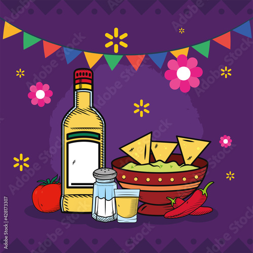 tequila and nachos