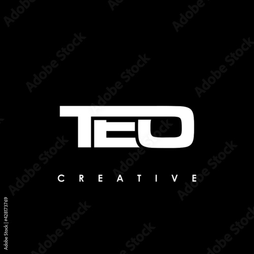 Cuadro en lienzo TEO Letter Initial Logo Design Template Vector Illustration