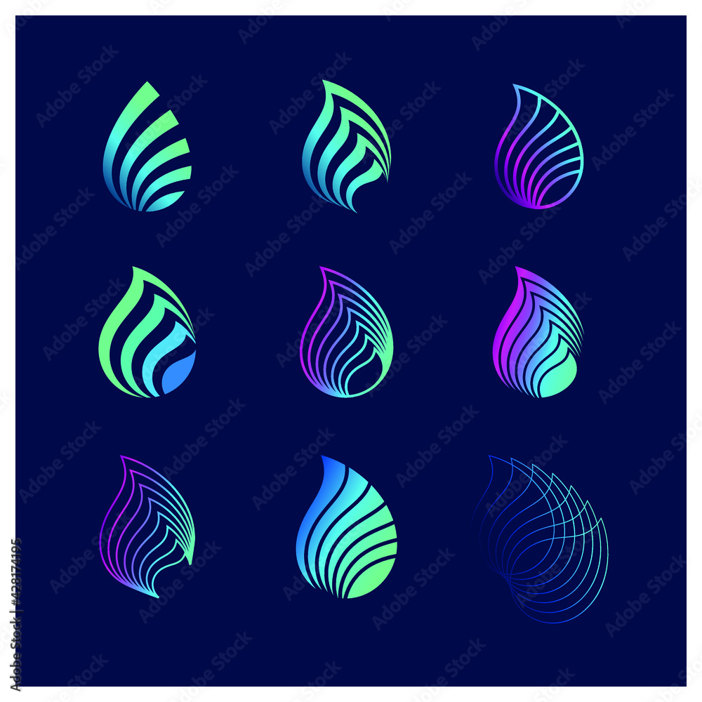 Obraz premium Leaf Logo Wellness - beauty spa flower symbol lotus health meditation beauty luxury female natural fitness yoga lifestyle treatment Asian petals salon organic calming cosmetics peace
