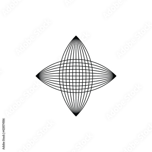 Abstract logo motion - geometric shape futuristic illustration liquid element geometry technology tech flux twist warp fantasy