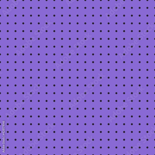 Black and purple Polka Dot seamless pattern. Vector background.