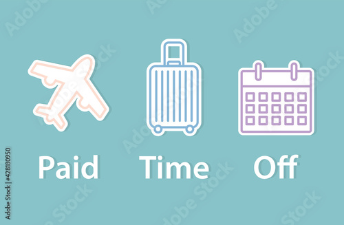 PTO Paid Time Off concept- vector illustration