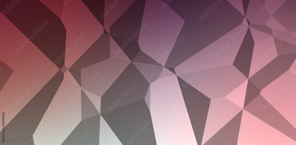 Obraz premium Polygonal background. Colorful wallpaper with geometric design. Digital 3d illustration.