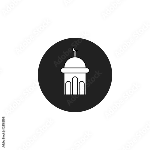 Islamic mosque icon. Vector illustration.