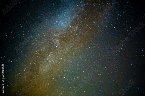 Starry night sky. Milky way and stars